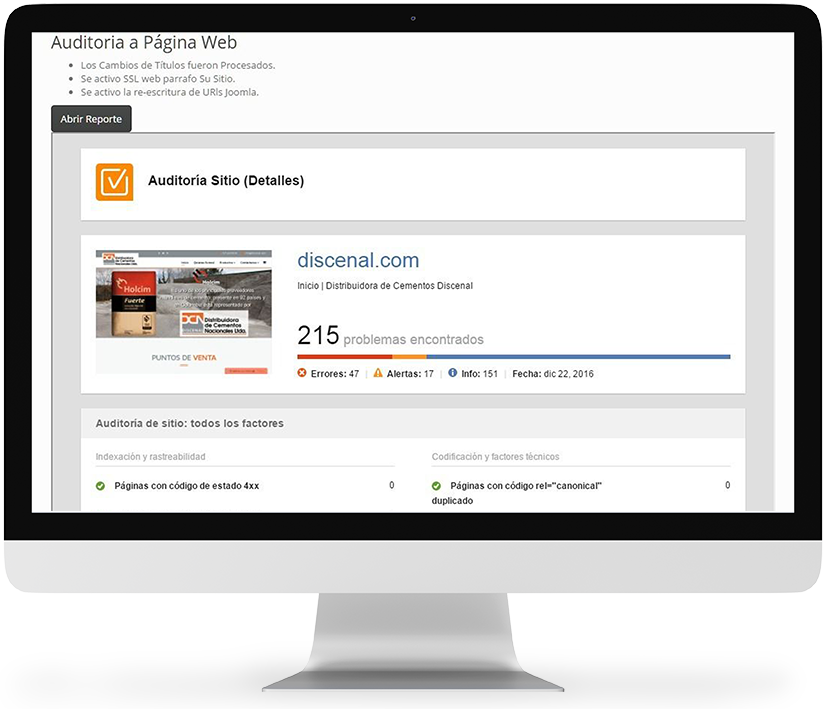 Auditoría a Página Web